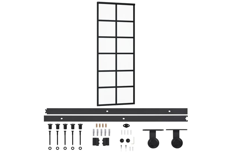 Liukuovi asennustarvikkeilla ESG lasi ja alumiini 76x205 cm - Talo & remontointi - Rakentaminen - Ovet - Liukuovi