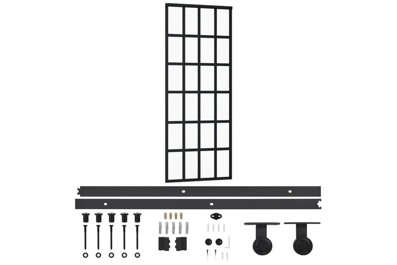 Liukuovi asennustarvikkeilla ESG lasi ja alumiini 76x205 cm - Talo & remontointi - Rakentaminen - Ovet - Liukuovi