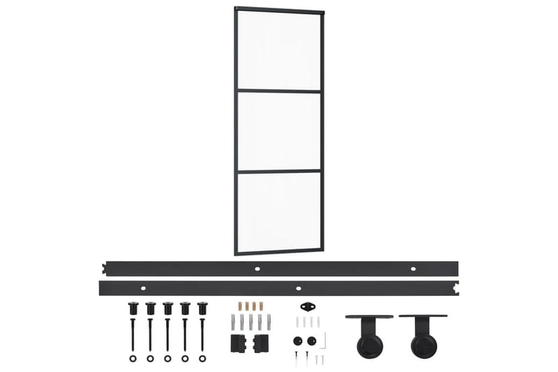 Liukuovi asennustarvikkeilla ESG lasi ja alumiini 76x205 cm - Talo & remontointi - Rakentaminen - Ovet - Liukuovi
