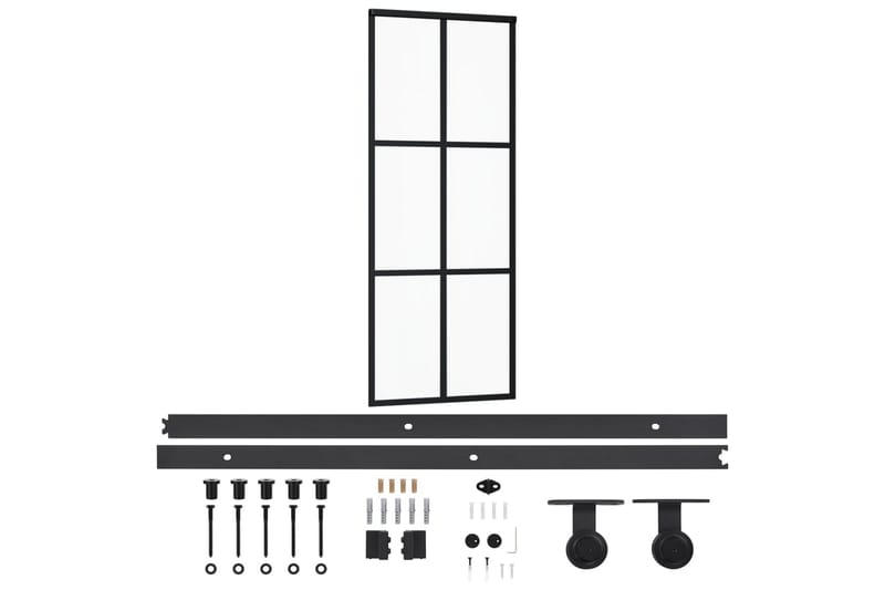 Liukuovi asennustarvikkeilla ESG lasi ja alumiini 76x205 cm - Talo & remontointi - Rakentaminen - Ovet - Liukuovi