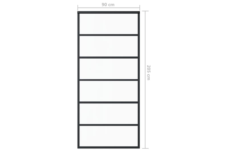 Liukuovi asennustarvikkeilla ESG lasi ja alumiini 90x205 cm - Talo & remontointi - Rakentaminen - Ovet - Liukuovi