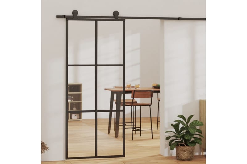 Liukuovi asennustarvikkeilla ESG lasi ja alumiini 90x205 cm - Talo & remontointi - Rakentaminen - Ovet - Liukuovi