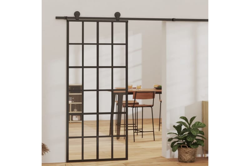 Liukuovi asennustarvikkeilla ESG lasi ja alumiini 90x205 cm - Talo & remontointi - Rakentaminen - Ovet - Liukuovi