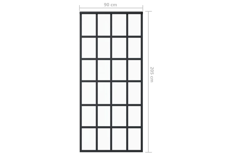 Liukuovi asennustarvikkeilla ESG lasi ja alumiini 90x205 cm - Talo & remontointi - Rakentaminen - Ovet - Liukuovi