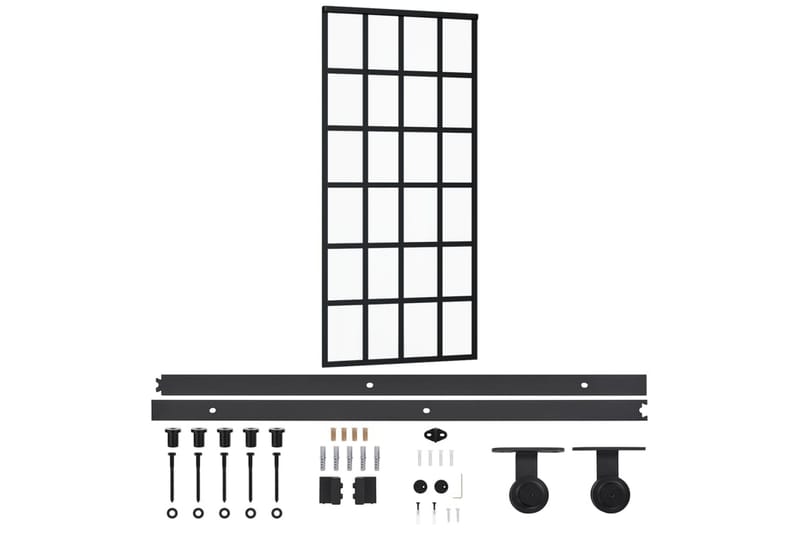Liukuovi asennustarvikkeilla ESG lasi ja alumiini 90x205 cm - Talo & remontointi - Rakentaminen - Ovet - Liukuovi