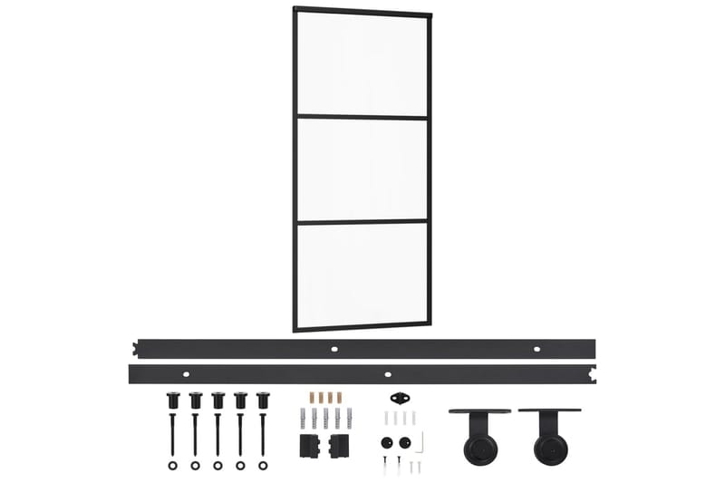 Liukuovi asennustarvikkeilla ESG lasi ja alumiini 90x205 cm - Talo & remontointi - Rakentaminen - Ovet - Liukuovi