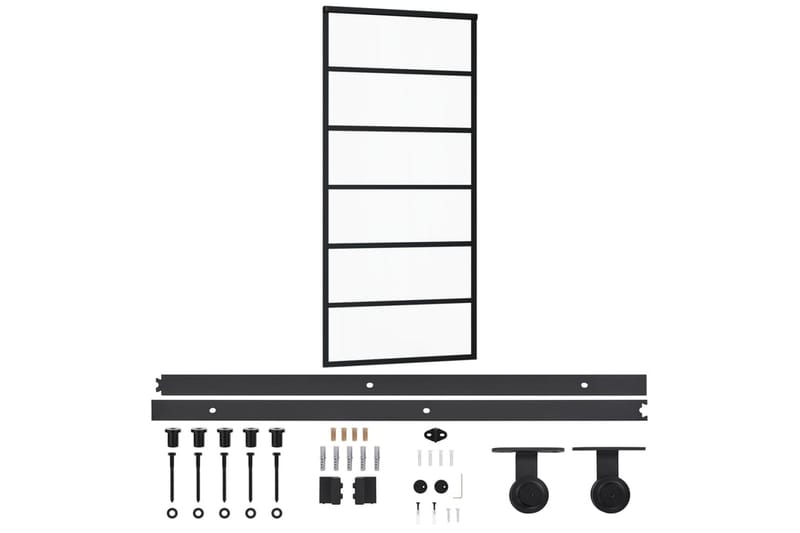 Liukuovi asennustarvikkeilla ESG lasi ja alumiini 90x205 cm - Talo & remontointi - Rakentaminen - Ovet - Liukuovi