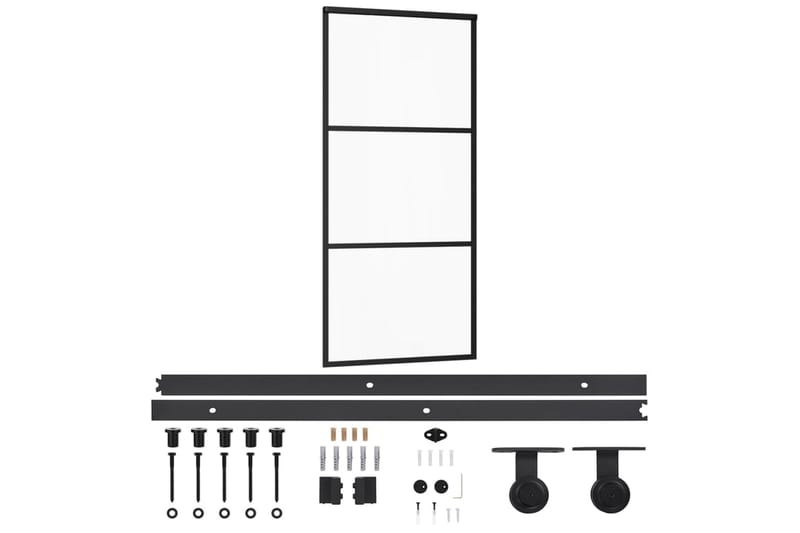 Liukuovi asennustarvikkeilla ESG lasi ja alumiini 90x205 cm - Talo & remontointi - Rakentaminen - Ovet - Liukuovi