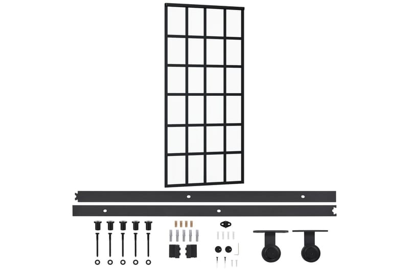 Liukuovi asennustarvikkeilla ESG lasi ja alumiini 90x205 cm - Talo & remontointi - Rakentaminen - Ovet - Liukuovi