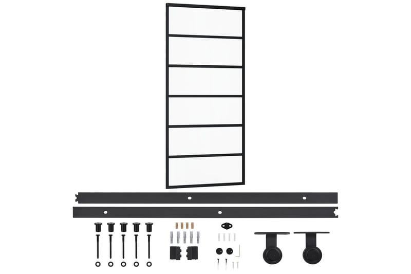 Liukuovi asennustarvikkeilla ESG lasi ja alumiini 90x205 cm - Talo & remontointi - Rakentaminen - Ovet - Liukuovi