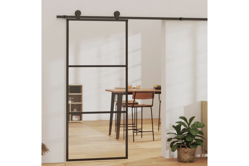 Liukuovi asennustarvikkeilla ESG lasi ja alumiini 90x205 cm - Talo & remontointi - Rakentaminen - Ovet - Liukuovi