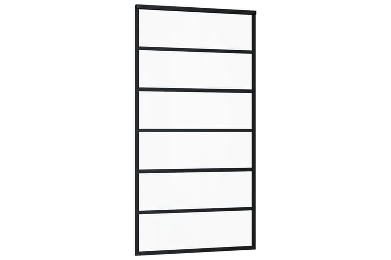 Liukuovi ESG-lasi ja alumiini 102x205 cm musta - Musta - Talo & remontointi - Rakentaminen - Ovet - Liukuovi