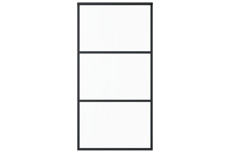 Liukuovi ESG-lasi ja alumiini 102x205 cm musta - Musta - Talo & remontointi - Rakentaminen - Ovet - Liukuovi