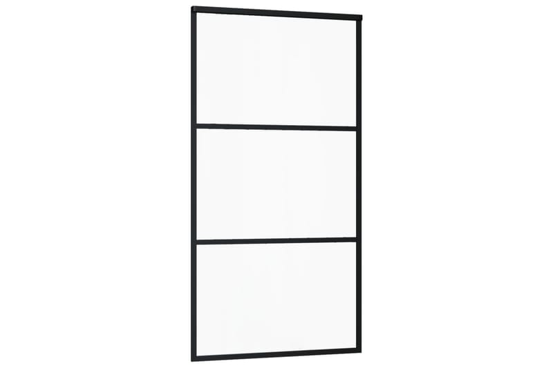 Liukuovi ESG-lasi ja alumiini 102x205 cm musta - Musta - Talo & remontointi - Rakentaminen - Ovet - Liukuovi