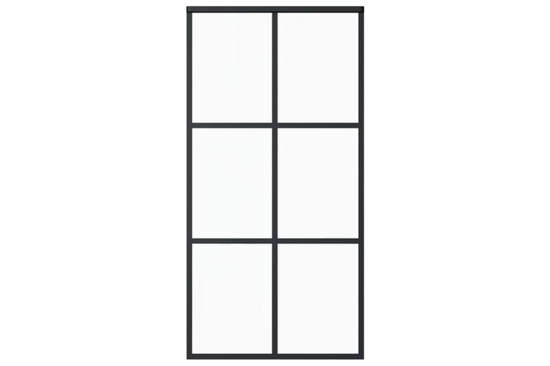 Liukuovi ESG-lasi ja alumiini 102x205 cm musta - Musta - Talo & remontointi - Rakentaminen - Ovet - Liukuovi