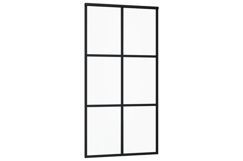 Liukuovi ESG-lasi ja alumiini 102x205 cm musta - Musta - Talo & remontointi - Rakentaminen - Ovet - Liukuovi