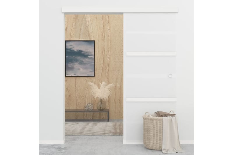 Liukuovi ESG-lasi ja alumiini 76x205 cm hopea - Talo & remontointi - Rakentaminen - Ovet - Liukuovi