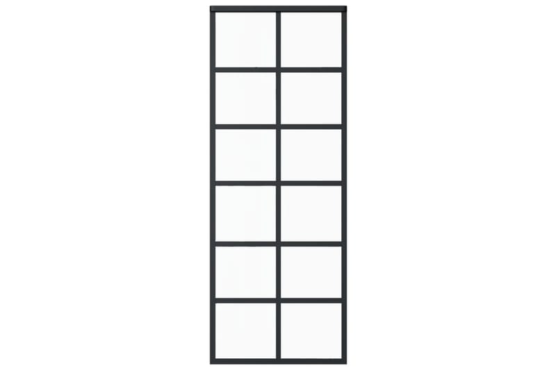 Liukuovi ESG-lasi ja alumiini 76x205 cm musta - Musta - Talo & remontointi - Rakentaminen - Ovet - Liukuovi