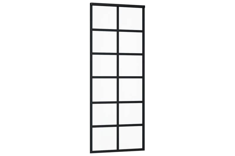 Liukuovi ESG-lasi ja alumiini 76x205 cm musta - Musta - Talo & remontointi - Rakentaminen - Ovet - Liukuovi