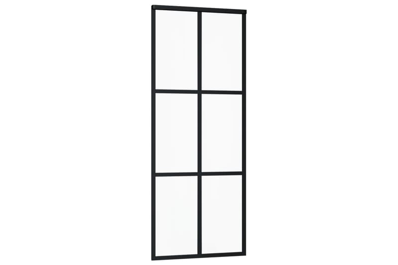 Liukuovi ESG-lasi ja alumiini 76x205 cm musta - Musta - Talo & remontointi - Rakentaminen - Ovet - Liukuovi