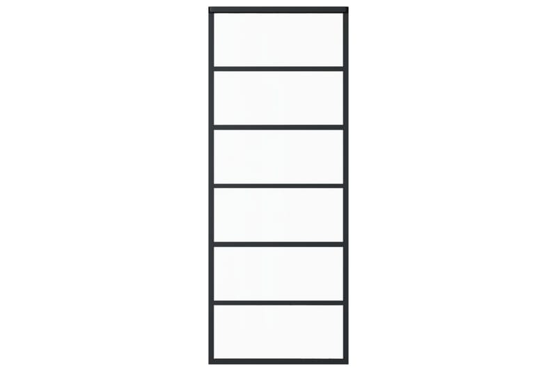 Liukuovi ESG-lasi ja alumiini 76x205 cm musta - Musta - Talo & remontointi - Rakentaminen - Ovet - Liukuovi