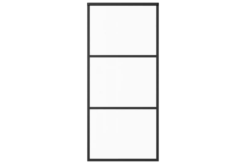 Liukuovi ESG-lasi ja alumiini 90x205 cm musta - Musta - Talo & remontointi - Rakentaminen - Ovet - Liukuovi