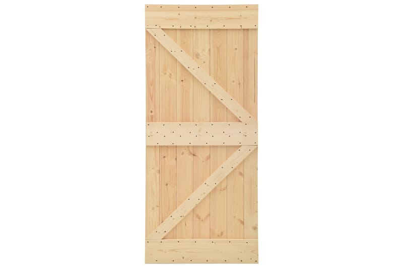 Ovi 100x210 cm täysi mänty - Ruskea - Talo & remontointi - Rakentaminen - Ovet - Liukuovi