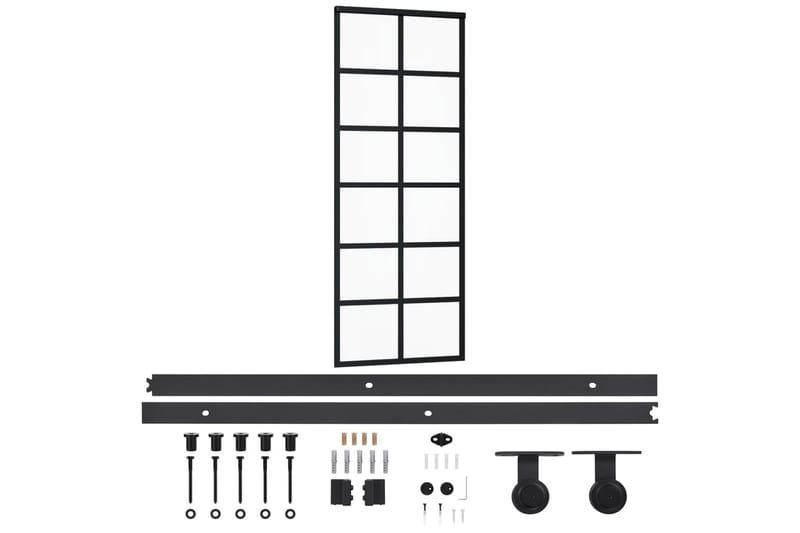 Liukuovi asennustarvikkeilla ESG lasi ja alumiini 76x205 cm - Talo & remontointi - Rakentaminen - Ovet - Liukuovi