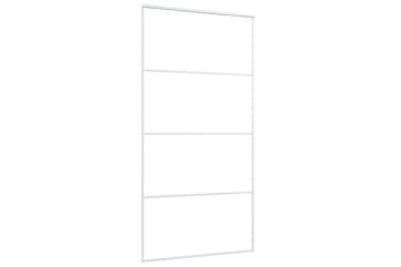 Liukuovi ESG-huurrelasi ja alumiini 102,5x205 cm valkoinen - Valkoinen - Talo & remontointi - Rakentaminen - Ovet - Liukuovi