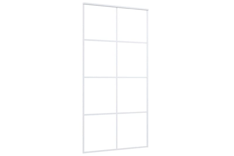 Liukuovi ESG-huurrelasi ja alumiini 102,5x205 cm valkoinen - Valkoinen - Talo & remontointi - Rakentaminen - Ovet - Liukuovi