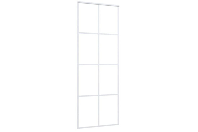 Liukuovi ESG-huurrelasi ja alumiini 76x205 cm valkoinen - Valkoinen - Talo & remontointi - Rakentaminen - Ovet - Liukuovi