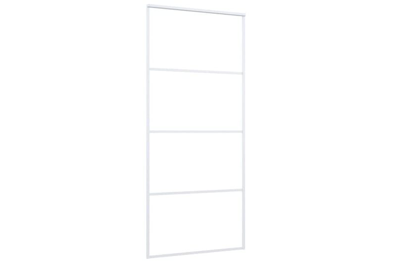 Liukuovi ESG-huurrelasi ja alumiini 90x205 cm valkoinen - Valkoinen - Talo & remontointi - Rakentaminen - Ovet - Liukuovi