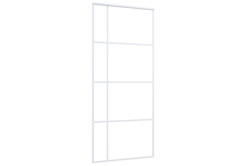 Liukuovi ESG-huurrelasi ja alumiini 90x205 cm valkoinen - Valkoinen - Talo & remontointi - Rakentaminen - Ovet - Liukuovi