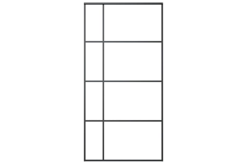 Liukuovi ESG-lasi ja alumiini 102,5x205 cm musta - Musta - Talo & remontointi - Rakentaminen - Ovet - Liukuovi