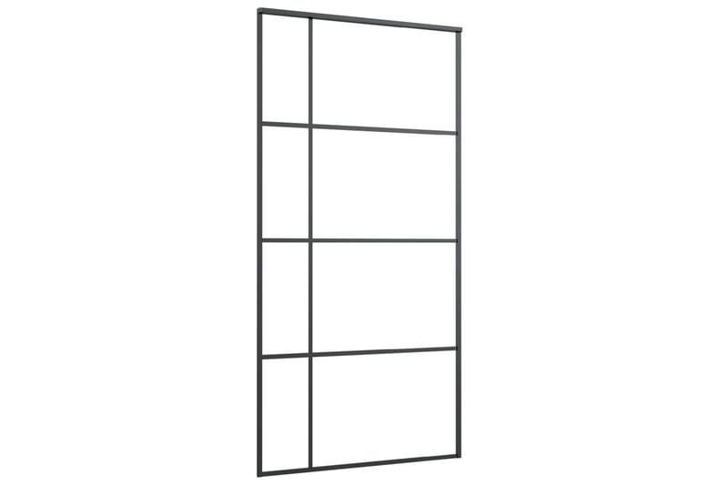 Liukuovi ESG-lasi ja alumiini 102,5x205 cm musta - Musta - Talo & remontointi - Rakentaminen - Ovet - Liukuovi
