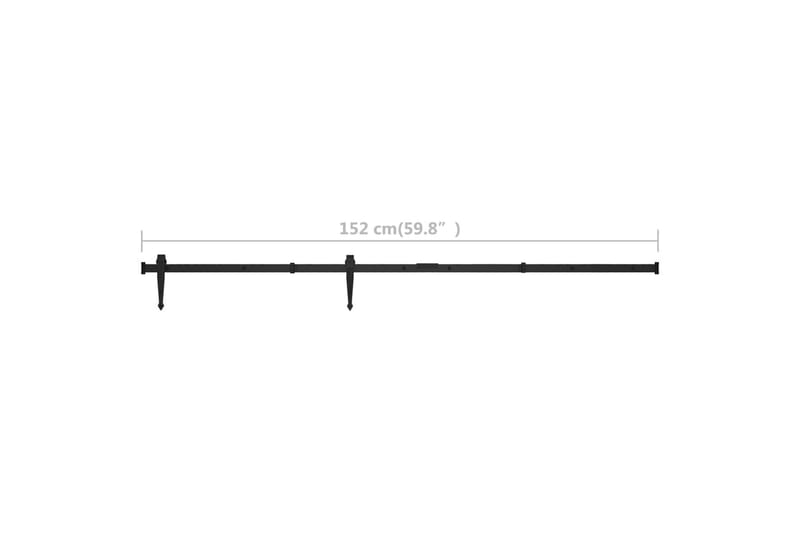 Liukuoven asennussarja mini hiiliteräs 152 cm - Musta - Talo & remontointi - Rakentaminen - Ovet - Ovihelat & ovitarvikkeet