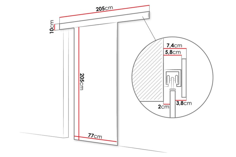 Seranor Liukuovi - Beige - Talo & remontointi - Rakentaminen - Ovet - Liukuovi