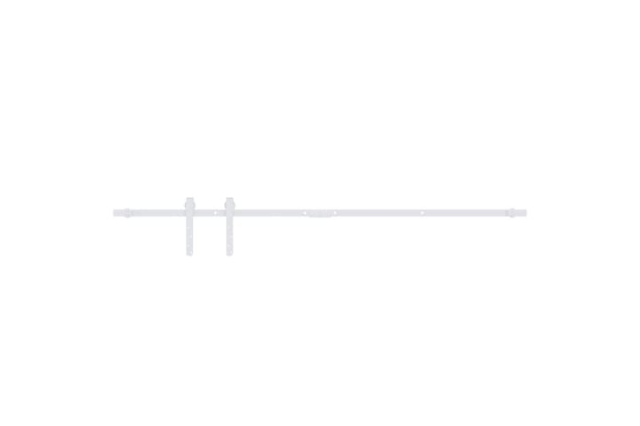 Liukuoven asennussarja mini hiiliteräs valkoinen 122 cm - Valkoinen - Liukuovi - Sisäovi