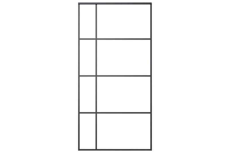 Liukuovi ESG-huurrelasi ja alumiini 102,5x205 cm musta - Musta - Talo & remontointi - Rakentaminen - Ovet - Sisäovi