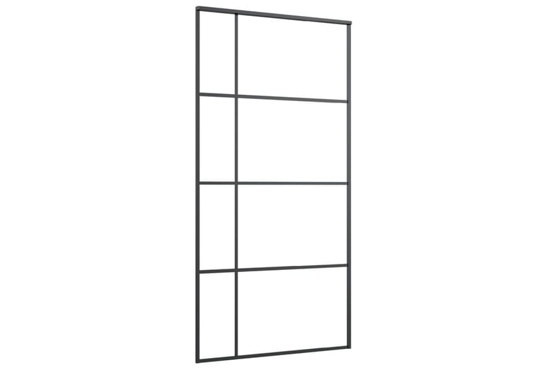 Liukuovi ESG-huurrelasi ja alumiini 102,5x205 cm musta - Musta - Talo & remontointi - Rakentaminen - Ovet - Sisäovi