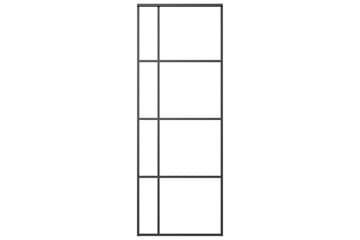 Liukuovi ESG-huurrelasi ja alumiini 76x205 cm musta - Musta - Talo & remontointi - Rakentaminen - Ovet - Sisäovi
