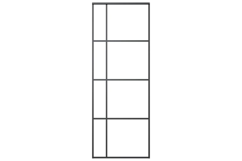 Liukuovi ESG-huurrelasi ja alumiini 76x205 cm musta - Musta - Talo & remontointi - Rakentaminen - Ovet - Sisäovi