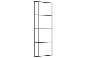 Liukuovi ESG-huurrelasi ja alumiini 76x205 cm musta - Musta - Talo & remontointi - Rakentaminen - Ovet - Sisäovi