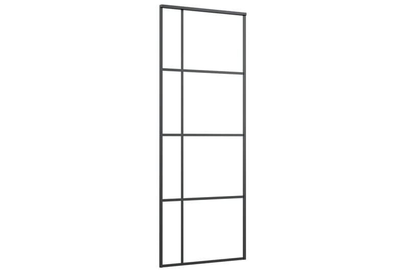 Liukuovi ESG-huurrelasi ja alumiini 76x205 cm musta - Musta - Talo & remontointi - Rakentaminen - Ovet - Sisäovi