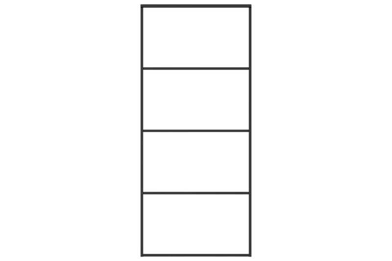 Liukuovi ESG-huurrelasi ja alumiini 90x205 cm musta - Musta - Talo & remontointi - Rakentaminen - Ovet - Sisäovi