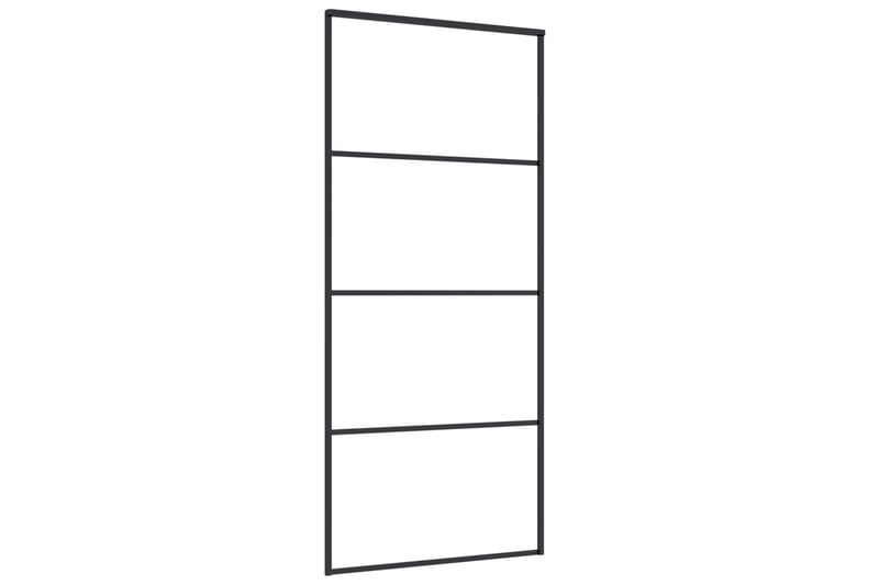 Liukuovi ESG-huurrelasi ja alumiini 90x205 cm musta - Musta - Talo & remontointi - Rakentaminen - Ovet - Sisäovi