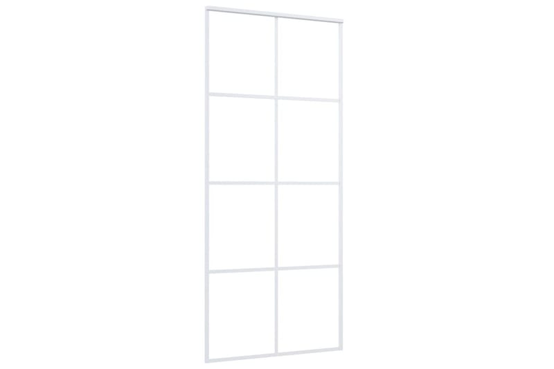 Liukuovi ESG-huurrelasi ja alumiini 90x205 cm valkoinen - Valkoinen - Talo & remontointi - Rakentaminen - Ovet - Sisäovi