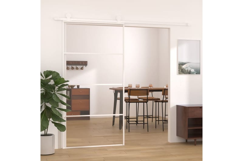 Liukuovi ESG-lasi ja alumiini 102,5x205 cm valkoinen - Valkoinen - Talo & remontointi - Rakentaminen - Ovet - Sisäovi