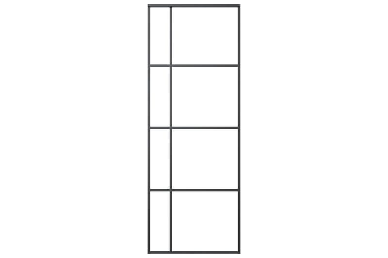 Liukuovi ESG-lasi ja alumiini 76x205 cm musta - Musta - Talo & remontointi - Rakentaminen - Ovet - Sisäovi