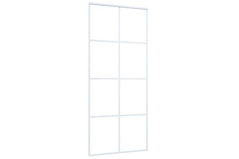Liukuovi ESG-lasi ja alumiini 90x205 cm valkoinen - Valkoinen - Talo & remontointi - Rakentaminen - Ovet - Sisäovi